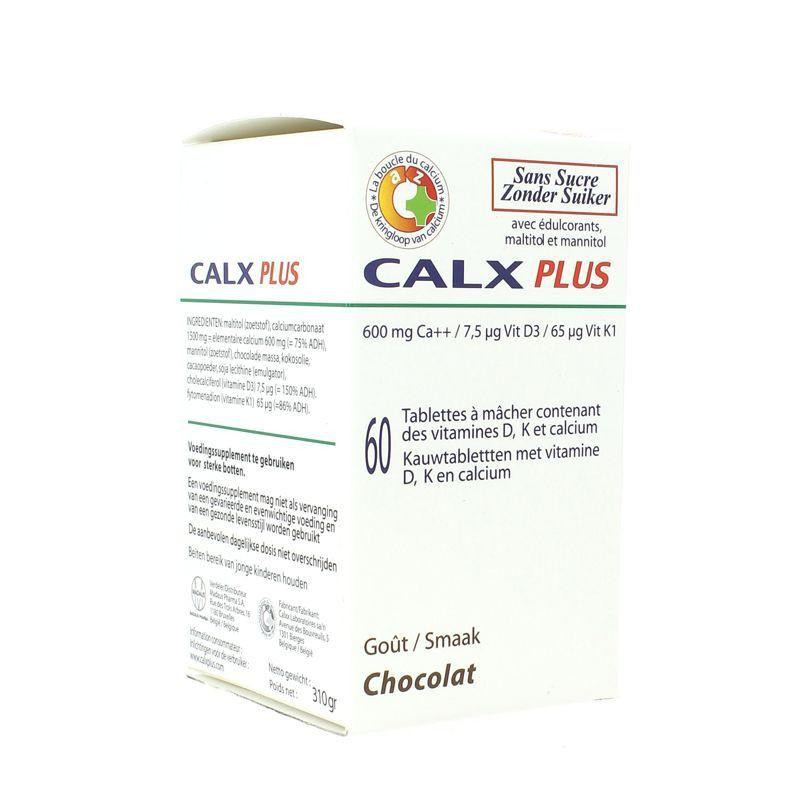 Calxx laboratories plus chocolat tablettes 60 x 600mg