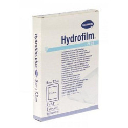 Hydrofilm plus pansement transparent adhesive 5cm 7.2cm 5 7700 