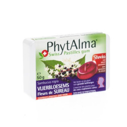 PhytAlma Pastilles Gum Sureau + Stevia 50g