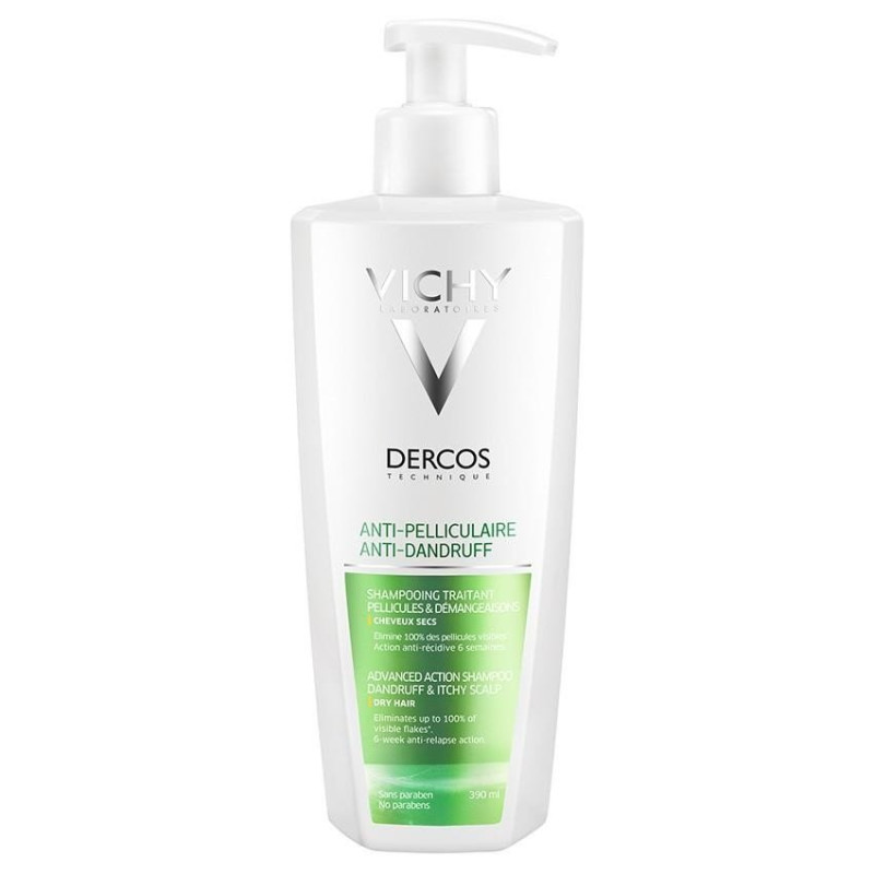Vichy Dercos Shampoing Anti-Pelliculaire Cheveux Secs 390 ml