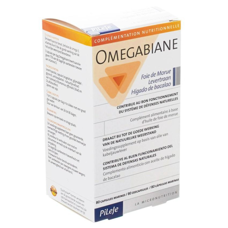 Pileje Omegabiane Foie de Morue 80 capsules