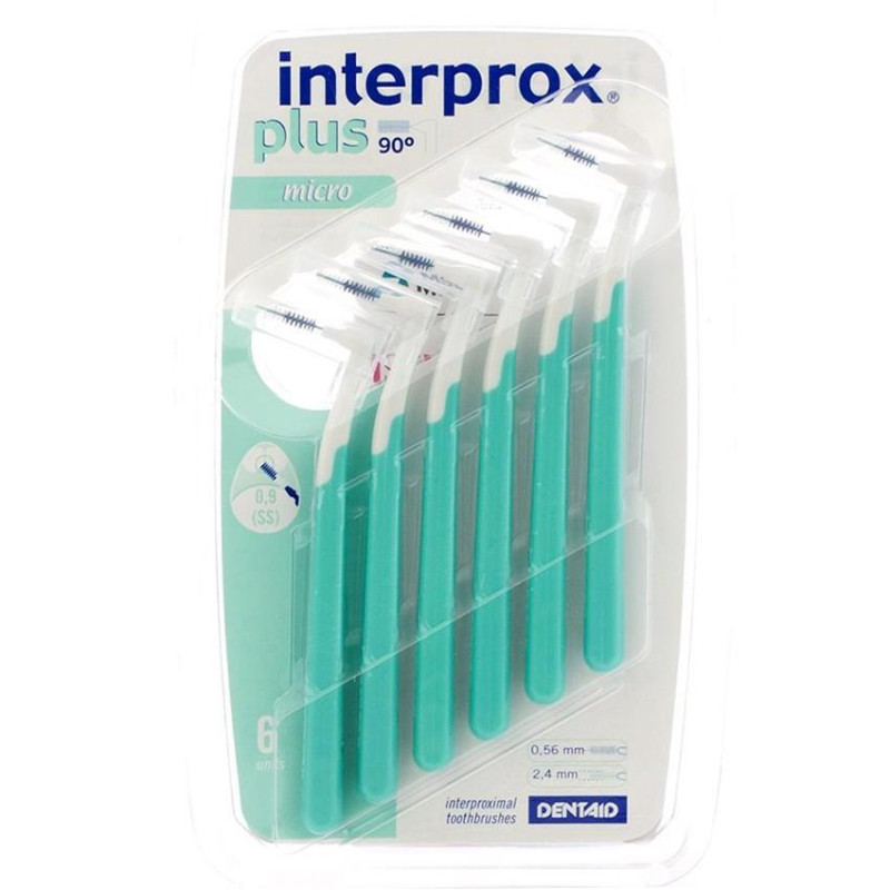 Interprox plus / access - brossettes interdentaires micro 6 *1450interprox plus micro  brosse interdentaire verte (6)