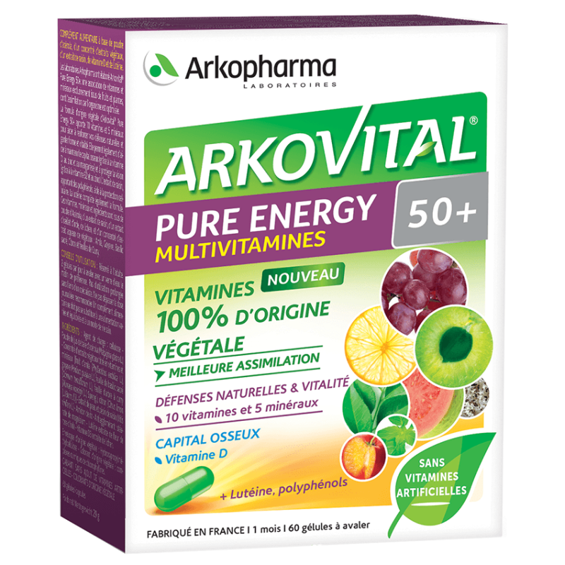 Arkopharma Arkovital Pure Energy 50+ 60 gélules