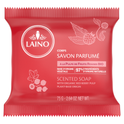 Laino Savon Corps Parfumé Pulpe de Fruits Rouges BIO 75g