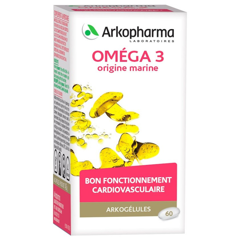 Arkogelules Oméga 3 origine marine 60 capsules
