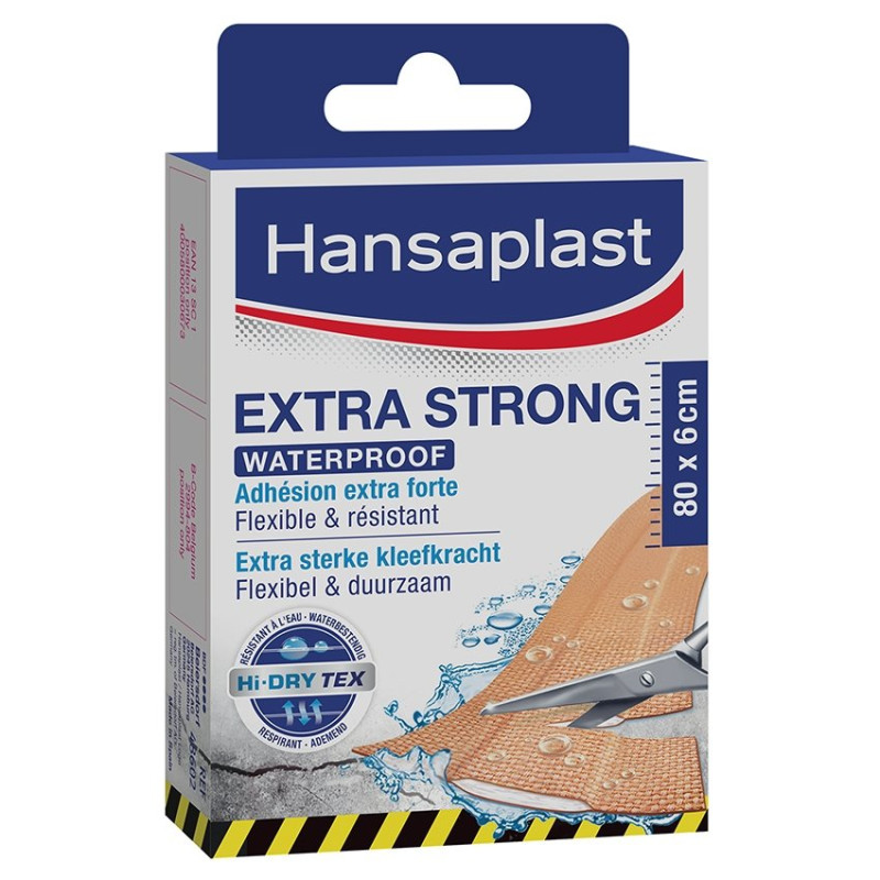 Hansaplast extra strong waterproof 0,8 m x 6 cm