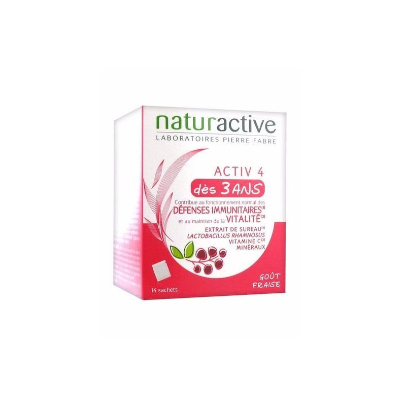 NaturActive Activ4 Défenses Immunitaires et Vitalité Enfant 14 Sachets