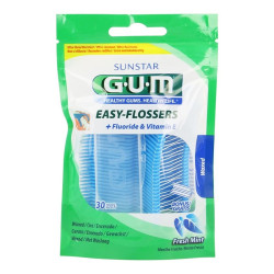 Gum Easy-Flossers Fil Dentaire Ciré