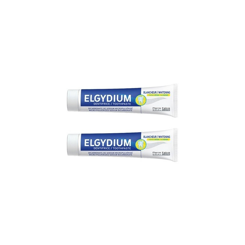Elgydium Pack Dentifrice Blancheur Citron 2 x 75ml