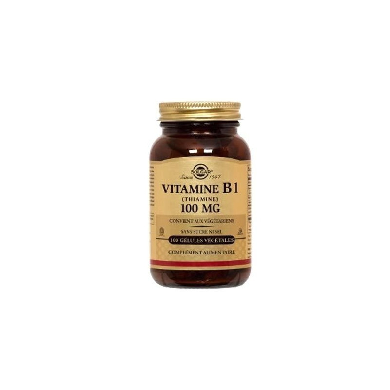 Solgar Vitamine B1 (Thiamine) 100 gélules végétales
