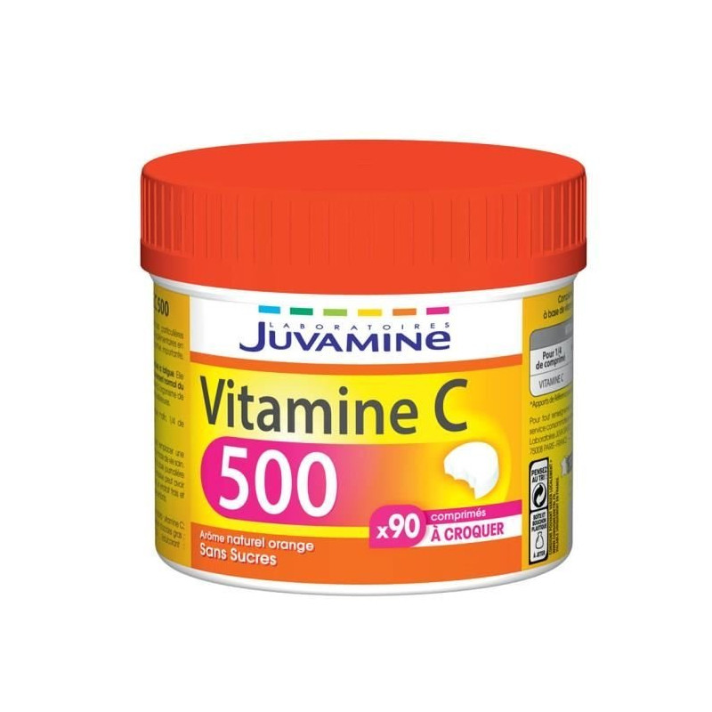 Juvamine Vitamine C 500 Maxi Format 90 comprimés à croquer