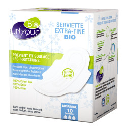 Unyque Serviette Extra-Fine Bio Normal 10
