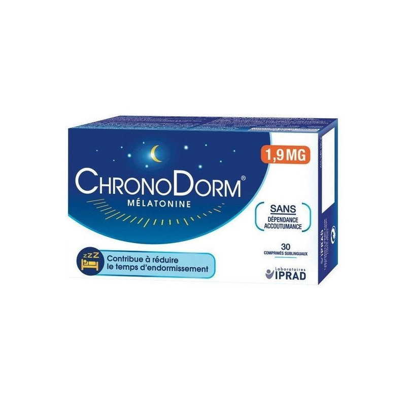 Iprad ChronoDorm Mélatonine 1,9mg Endormissement x30 Comprimés