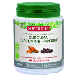 Superdiet Curcuma Curcumine Pipérine 120 Gélules