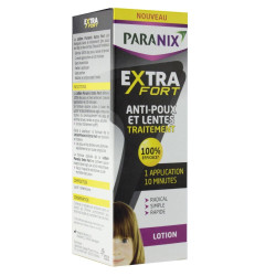 Paranix Lotion Extra Fort Anti-Poux et Lentes Traitement 1 Application 10 Minutes 200ml 