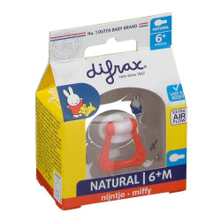 Difrax Sucette Natural Miffy 6 mois+