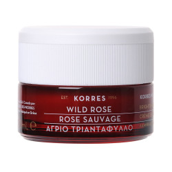 Korres Face Rose Sauvage Crème Hydratation 24h Peau Grasse à Mixte 40ml