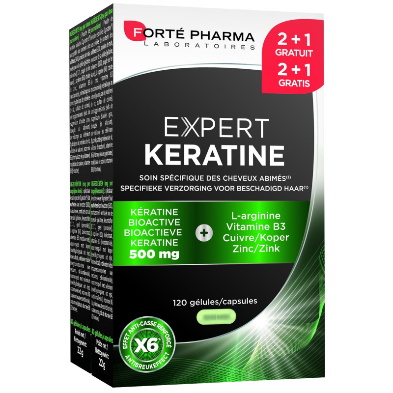 Forte Pharma Expert Kératine 2 + 1 gratuit 120 Capsules
