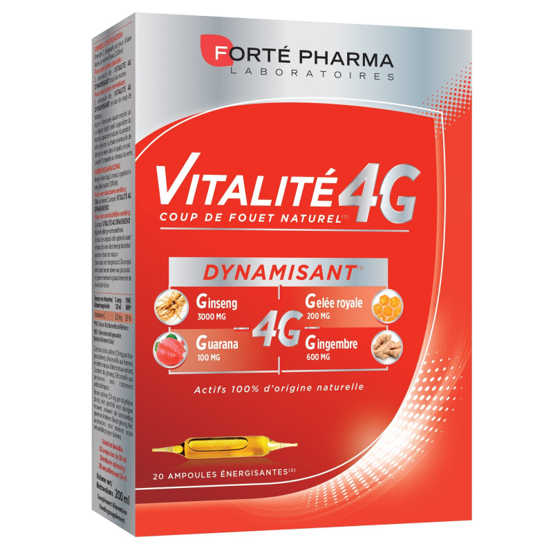 Forte Pharma Vitalité 4g Dynamisant 20x10ml Ampoules