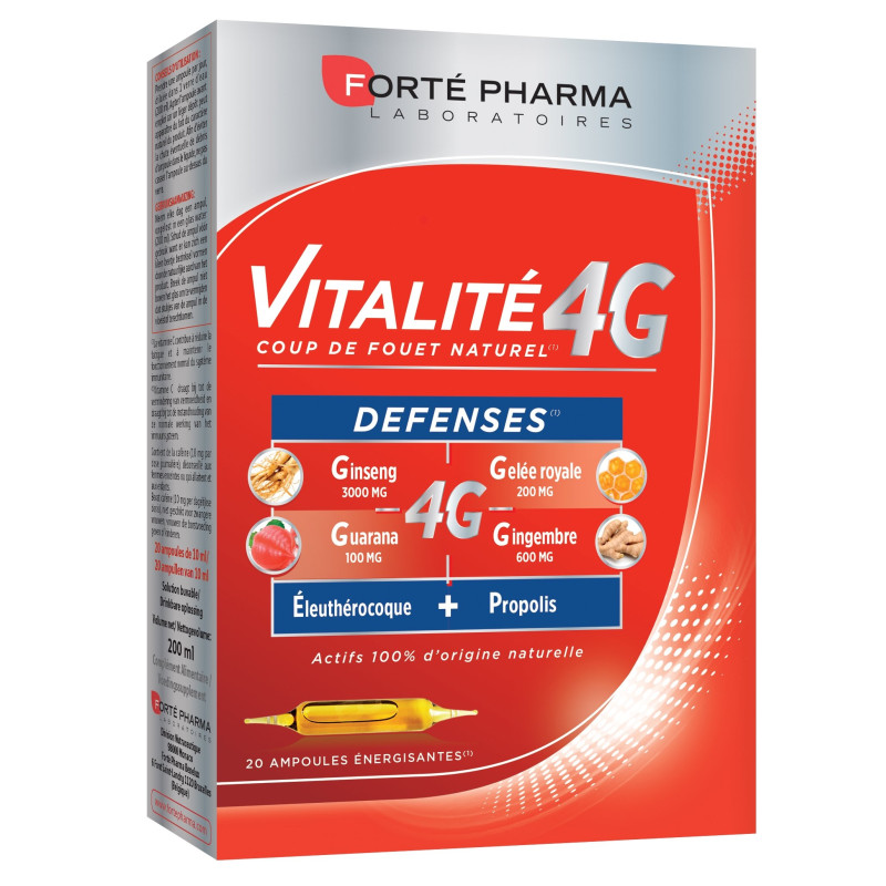 Forte Pharma Vitalité 4G Défenses Ampoules 20x10ml