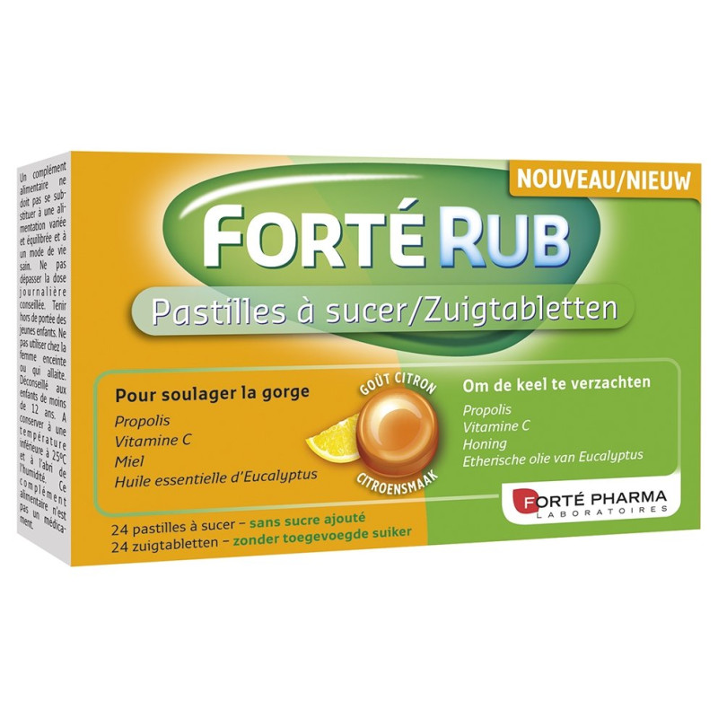 Forte Pharma Forté Rub 24 Pastilles Gorge Citron