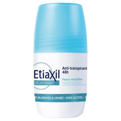 Etiaxil anti-transpirant Déodorant 48H peaux sensibles Roll-on 50ml