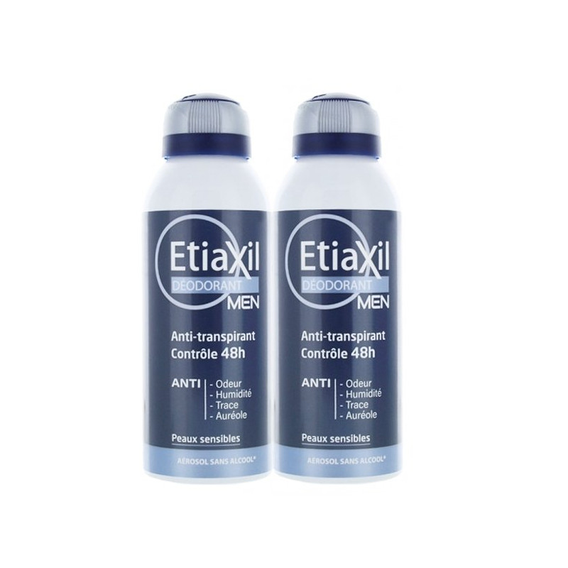 Etiaxil Déodorant Men Anti-Transpirant 48h Aérosol Duo Pack 2x 150ml