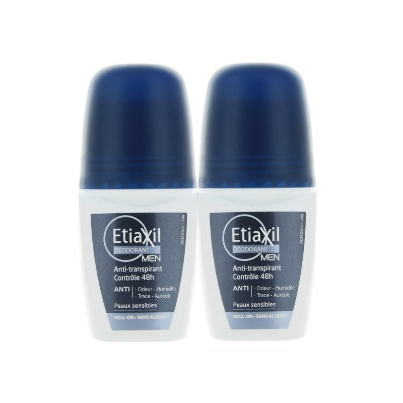 Etiaxil Déodorant Men Anti-Transpirant Roll-On Duo Pack 2x 50ml
