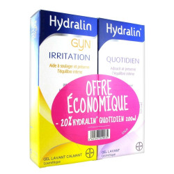 Hydralin Pack Irritation Gel Lavant Calmant 200ml + Quotidien Gel Lavant 200ml