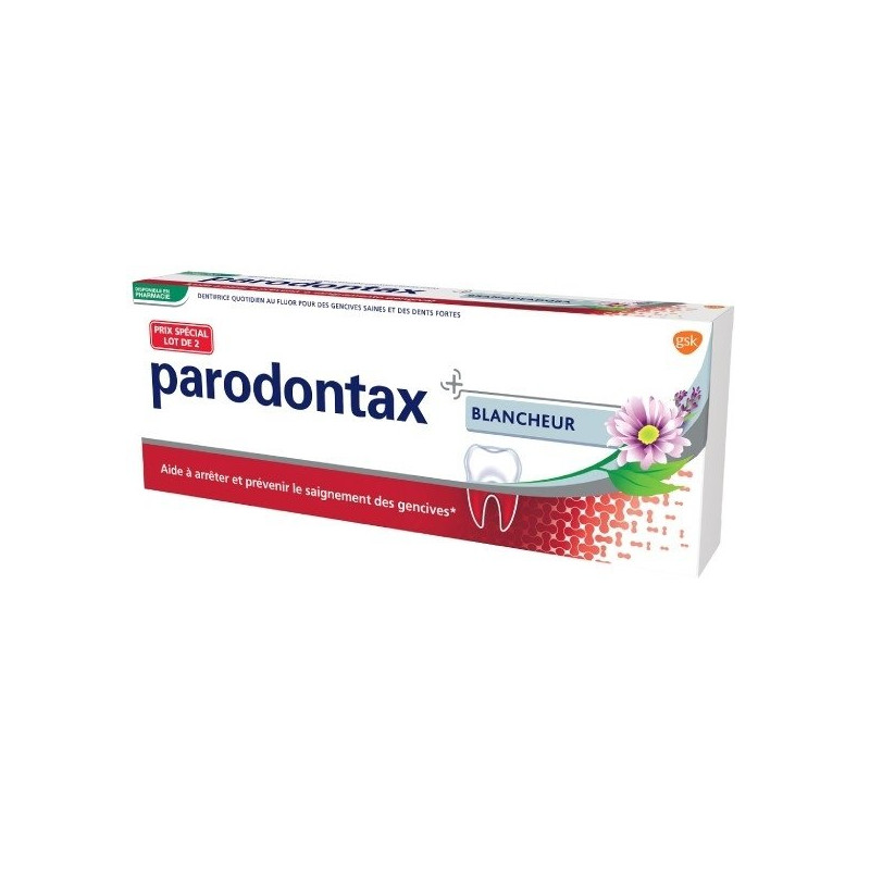 Parodontax Blancheur Aide à Arrêter le Saignement des Gencives Lot 2x75 ml