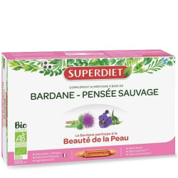 Superdiet Bardane Pensée Sauvage Bio 20 ampoules de 15 ml