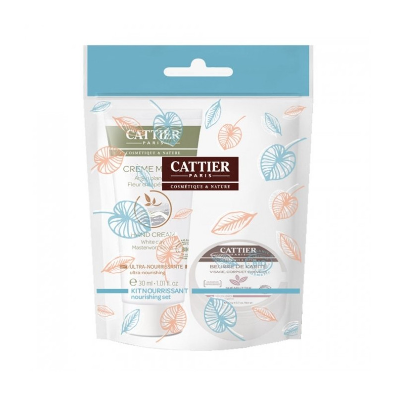 Cattier Kit Hiver Nourrissant - Crème Mains 30 ml + Beurre de Karité 20g