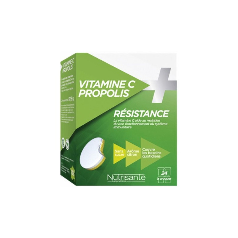 Nutrisanté Vitamine C + Propolis Résistance 24 comprimés