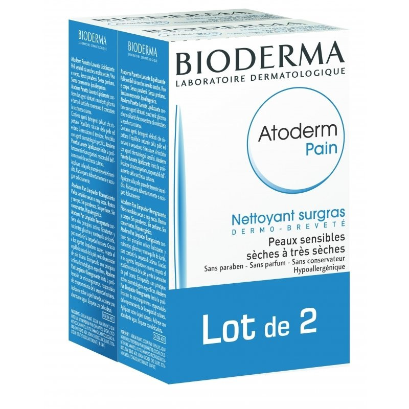 Bioderma Atoderm Pain Nettoyant Surgras Ultra-Apaisant Lot de 2 x 150g