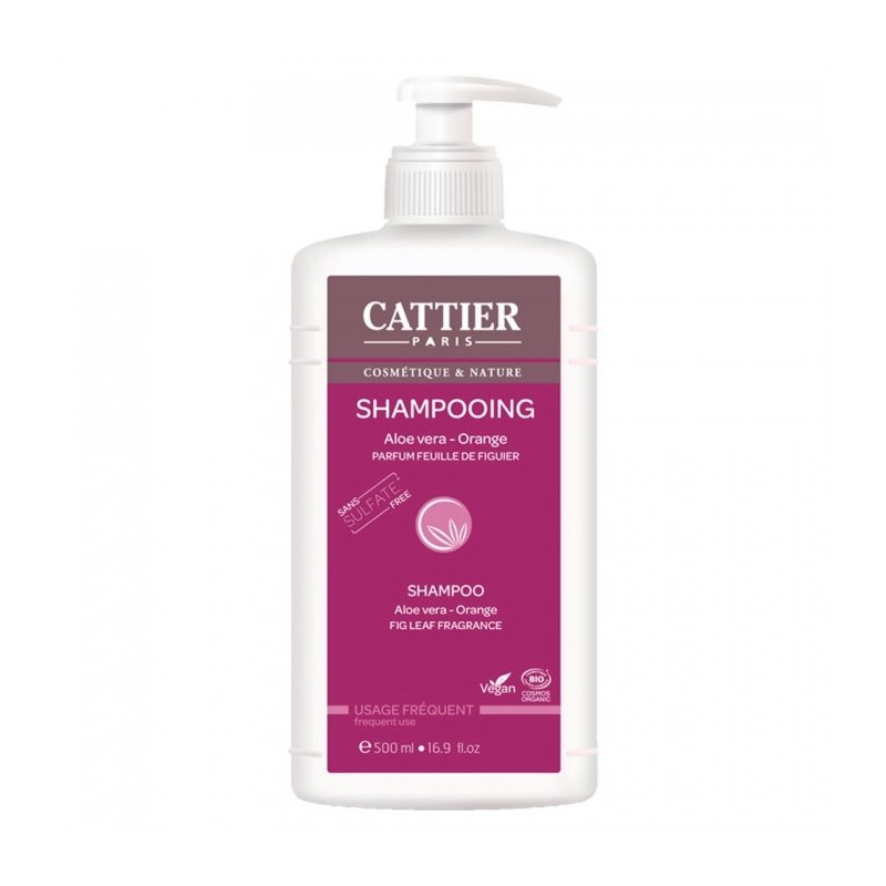 Cattier Shampooing Aloe Vera - Orange Sans Sulfate 500ml