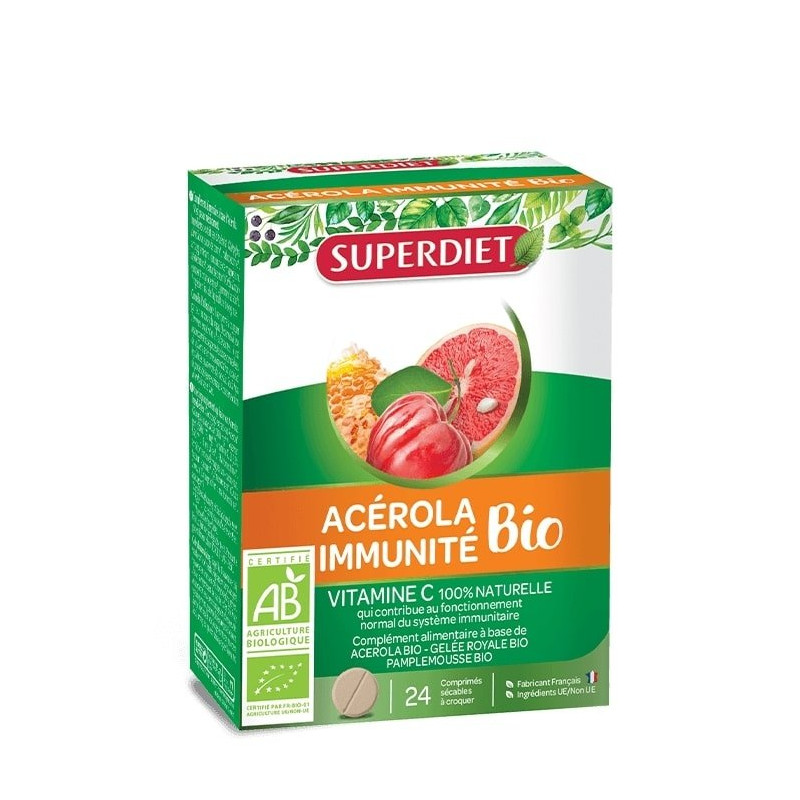 Superdiet Acérola Protect Bio 24 comprimés à croquer