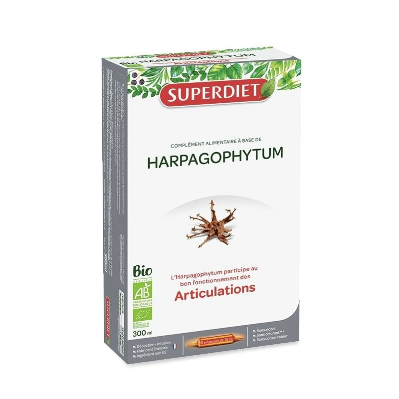 Superdiet Harpagophytum Bio 20 ampoules de 15ml