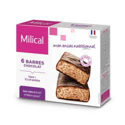 Milical Barres Hyperprotéinées Saveur Chocolat 6 Barres