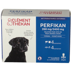 Clément Thékan Perfikan 268mg/ 2400mg Solution Spot-On Grands Chiens 4 pipettes
