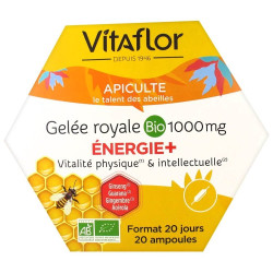 Vitaflor Gelée Royale Bio 1000mg Energie+ 20 ampoules