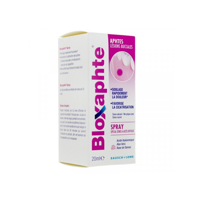 Bausch & Lomb Bloxaphte Aphtes Lésions Buccales Spray 20ml