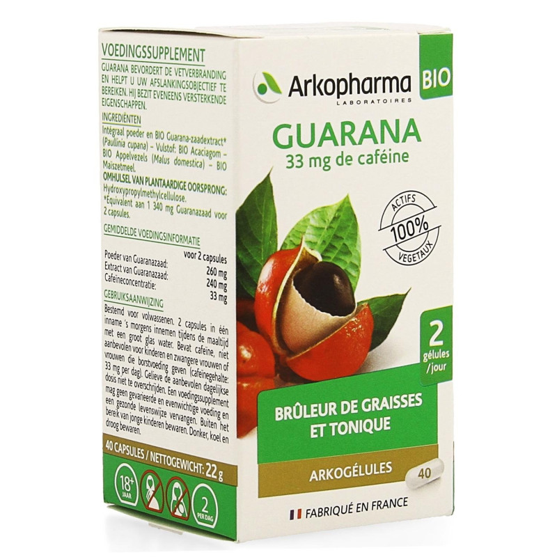 Arkopharma Arkogélules Guarana Bio 40 gélules