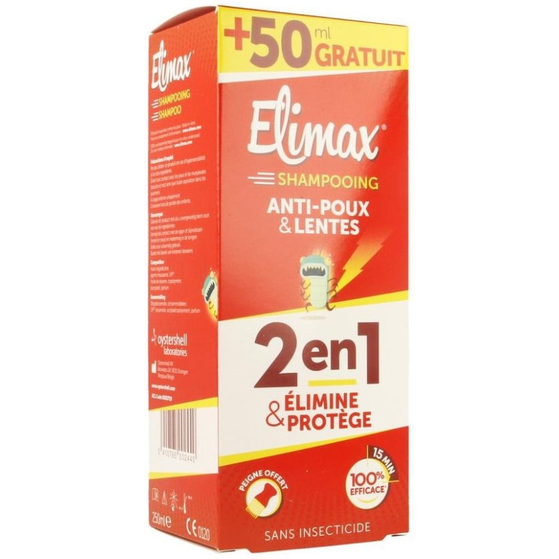 Elimax Shampoing Anti-Poux et Lentes 250ml