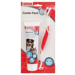 Beaphar Combi-Pack Dentifrice & Brosse pour Chien & Chat