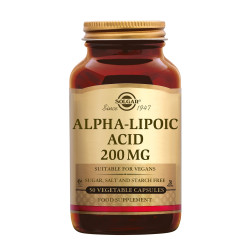 Solgar Acide Alpha Lipoïque 200mg - 50 gélules végétales