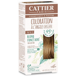 Cattier Coloration Capillaire Naturelle et Vegan N°6.3 Blond Foncé Doré 120ml
