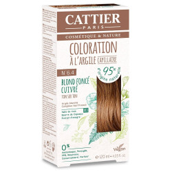 Cattier Coloration Capillaire Naturelle et Vegan N°6.4 Blond Foncé Cuivré 120ml