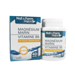 Nat & Form Magnésium Marin Vitamine B6 40 gélules