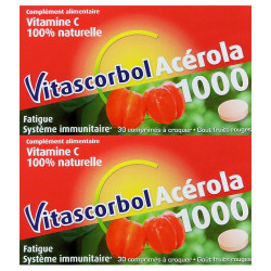 Vitascorbol Acérola 1000 pack 2 x 30 comprimés