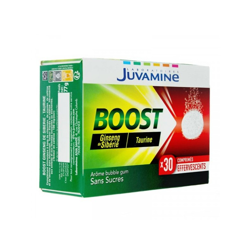 Juvamine Boost Ginseng-Taurine 30 comprimés effervescents